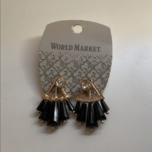 Black tassel earrings